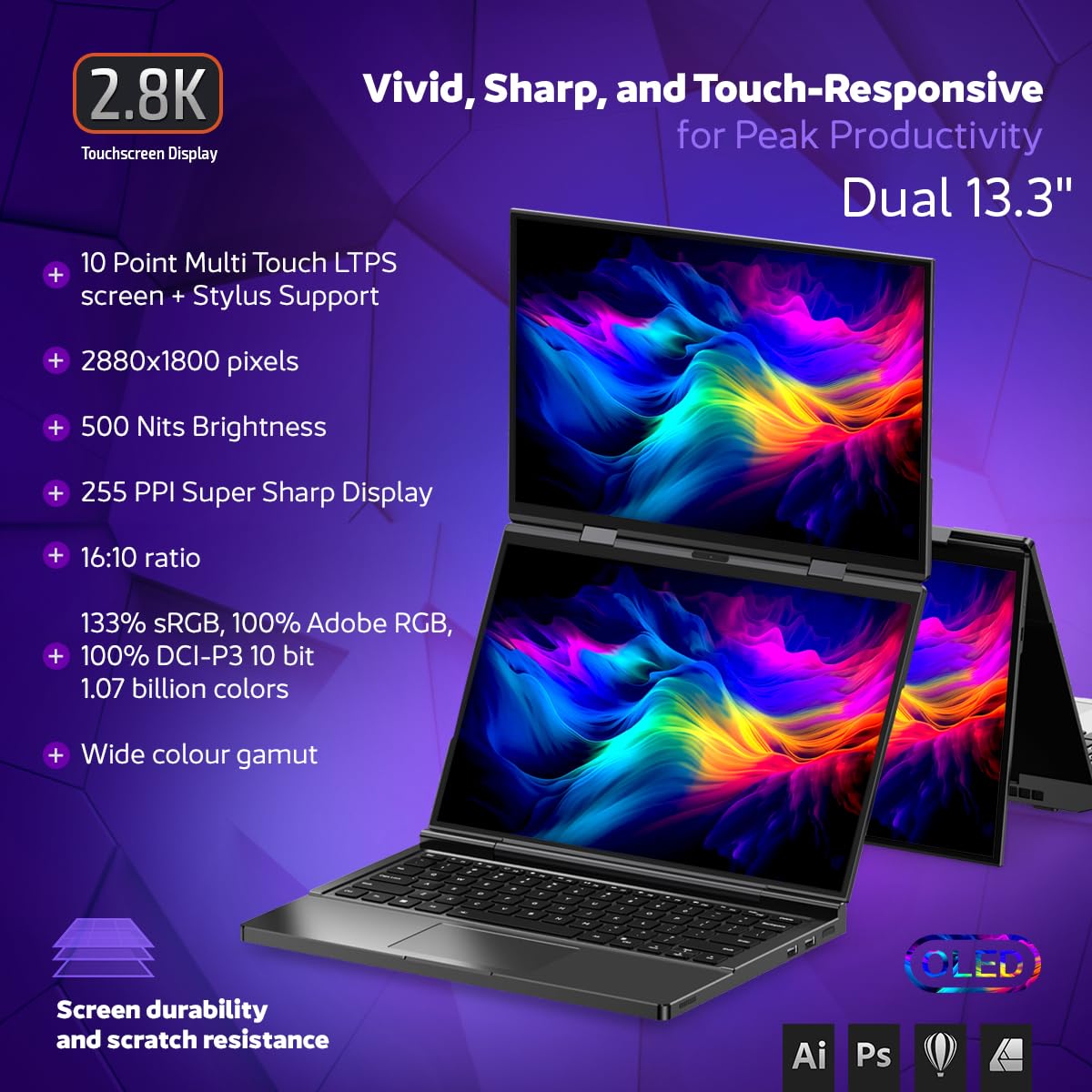 gpd-duo-pc-portable-double-cran-13-3-oled-amd-ryzen-ai-9-hx-370-32go-2to image 3