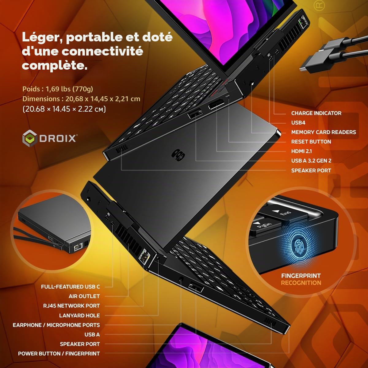 gpd-pocket-4-ryzen-7-8840u-radeon-780m-16go-1to-8-8-2-5k-144hz image 3
