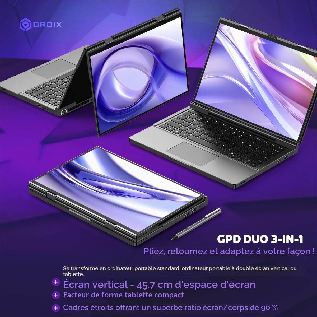 gpd-duo-pc-portable-double-cran-13-3-oled-amd-ryzen-ai-9-hx-370-32go-2to image 5