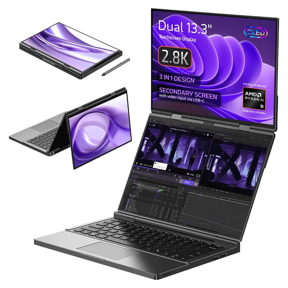 gpd-duo-pc-portable-double-cran-13-3-oled-amd-ryzen-ai-9-hx-370-32go-2to image 1