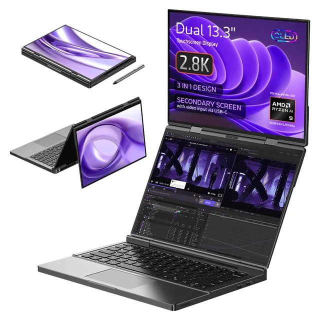 gpd-duo-pc-portable-double-cran-13-3-oled-ryzen-ai-9-hx-370-32go-1to image 1