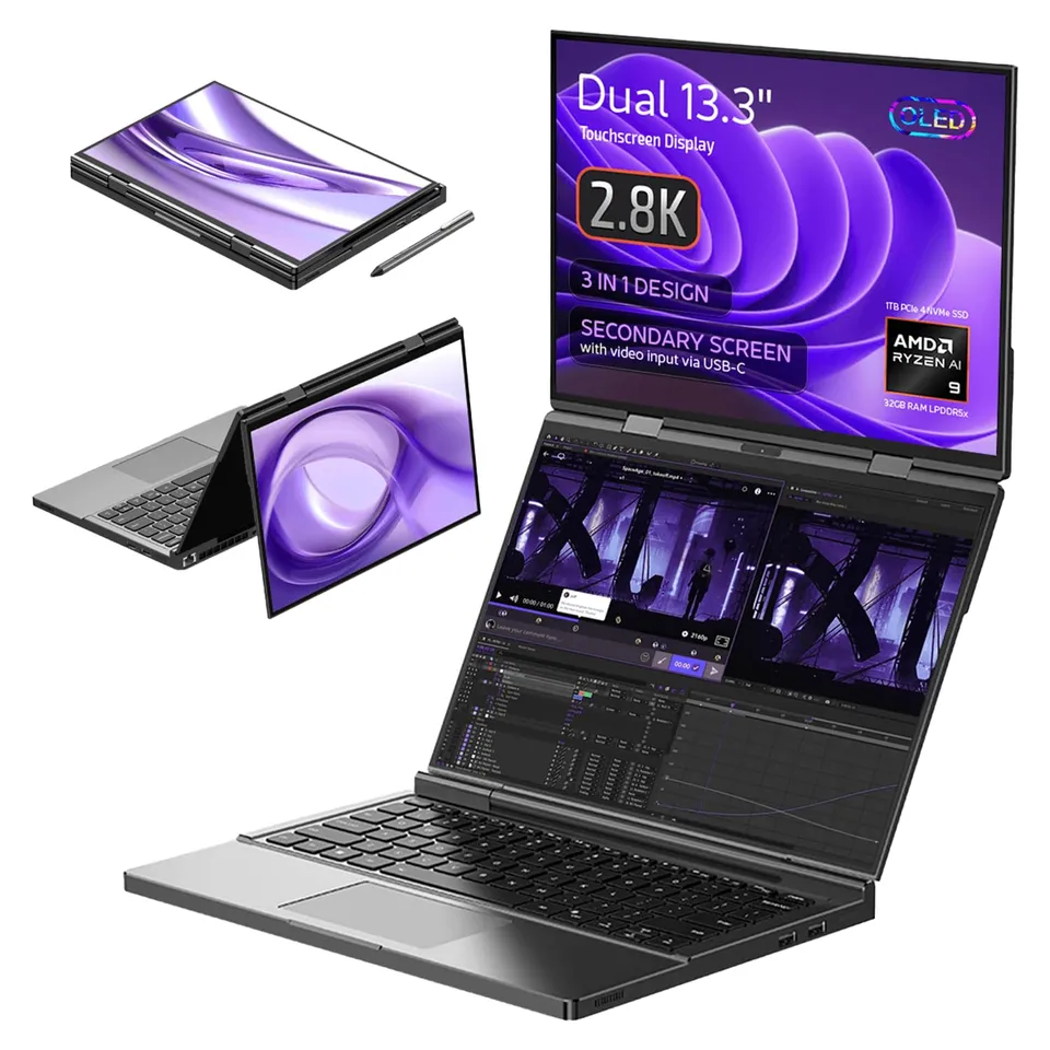 gpd-duo-pc-portable-double-cran-13-3-oled-ryzen-ai-9-hx-370-32go-1to image 1