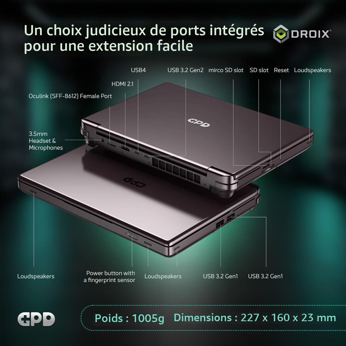 gpd-win-max-2-2024-pc-portable-jeu-10-1-ryzen-7-8840u-32go-2to image 4