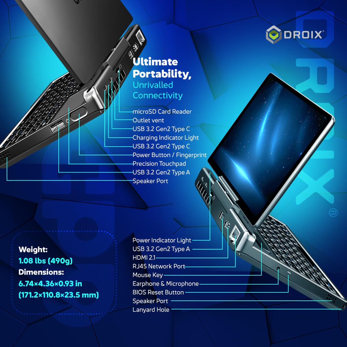 gpd-micropc-2-mini-pc-portable-7-1080p-intel-n300-16go-lpddr5-512go-ssd image 4