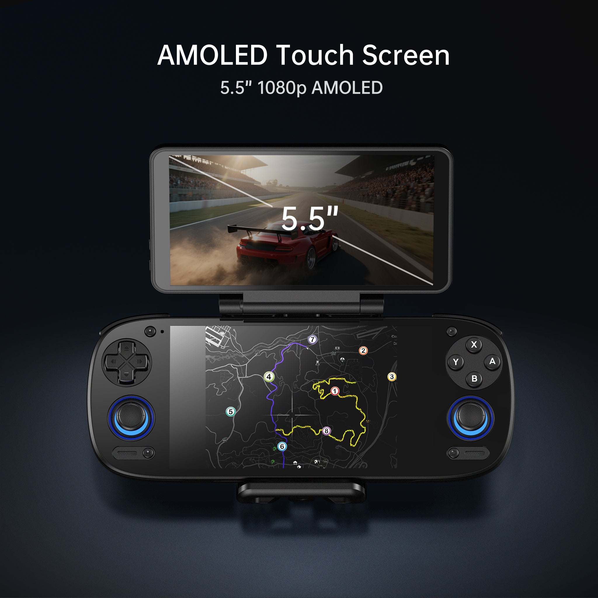 retroid-dual-screen-add-on-second-cran-amoled-5-5-avec-clip image 4